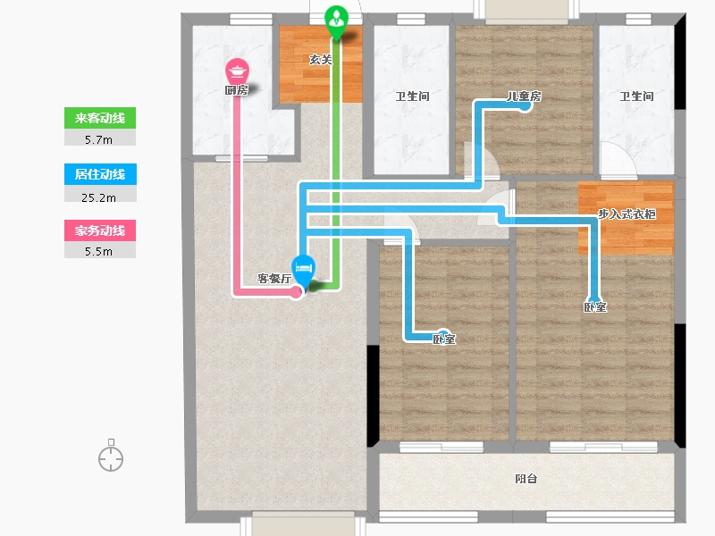 湖北省-武汉市-中建壹品澜荟-102.77-户型库-动静线