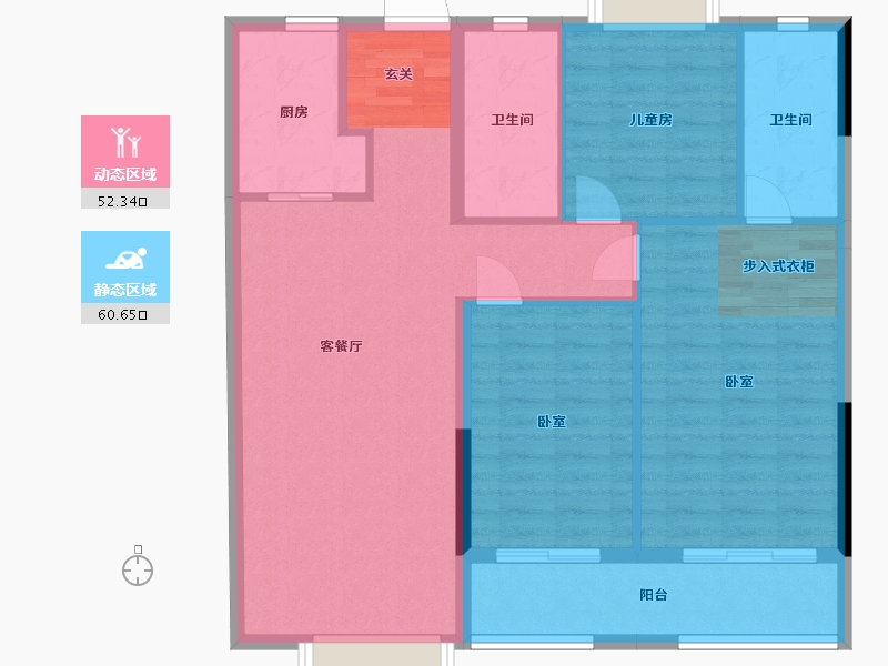 湖北省-武汉市-中建壹品澜荟-102.77-户型库-动静分区