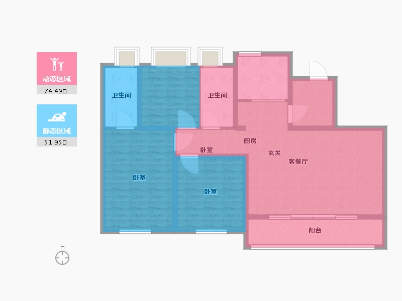 湖北省-武汉市-绿城金地凤起听澜-114.00-户型库-动静分区