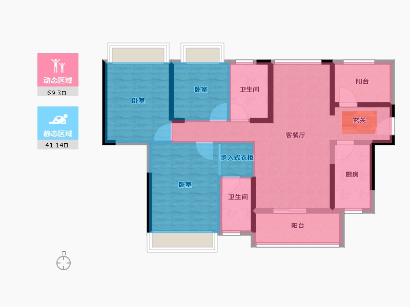 广东省-肇庆市-肇庆招商依云水岸-98.01-户型库-动静分区