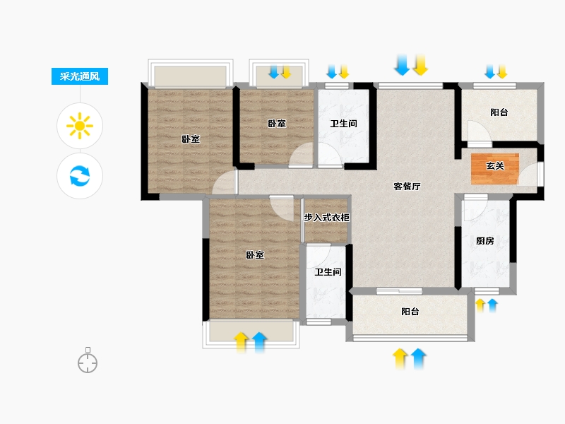 广东省-肇庆市-肇庆招商依云水岸-98.01-户型库-采光通风