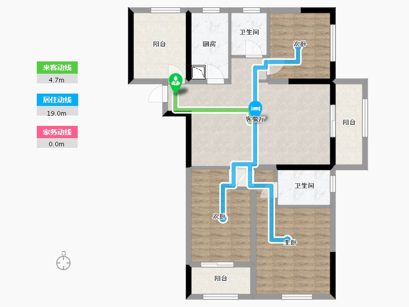 湖南省-长沙市-五矿沁园金城-93.47-户型库-动静线