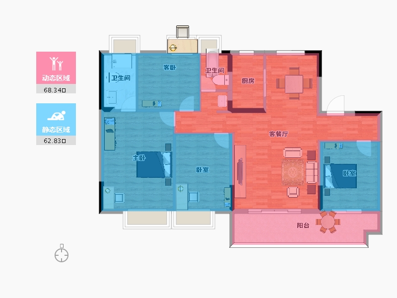 安徽省-安庆市-碧桂园时代之光-119.00-户型库-动静分区