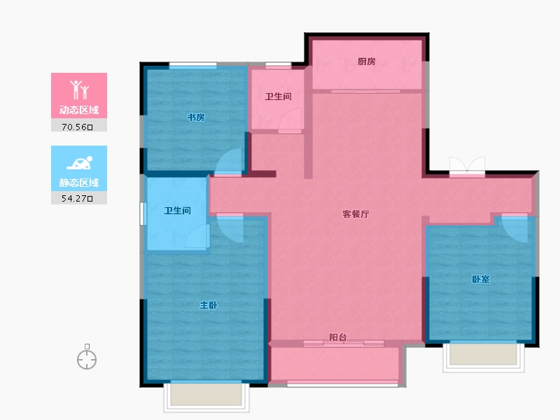 山东省-东营市-鑫都香山悦-112.88-户型库-动静分区