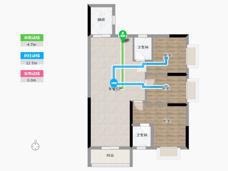 湖南省-株洲市-青龙湾中央学府-82.27-户型库-动静线