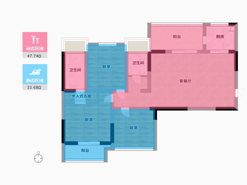 湖北省-武汉市-东方城三期-70.49-户型库-动静分区