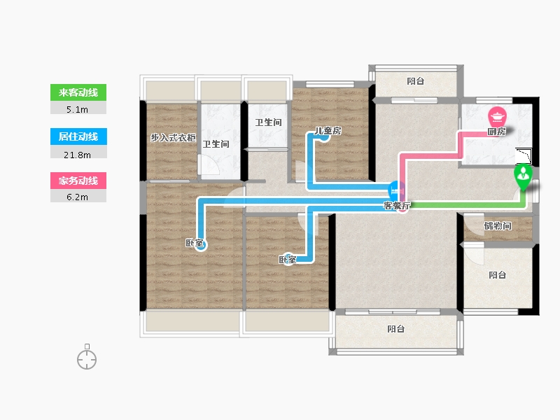 广东省-广州市-碧桂园状元府-117.17-户型库-动静线