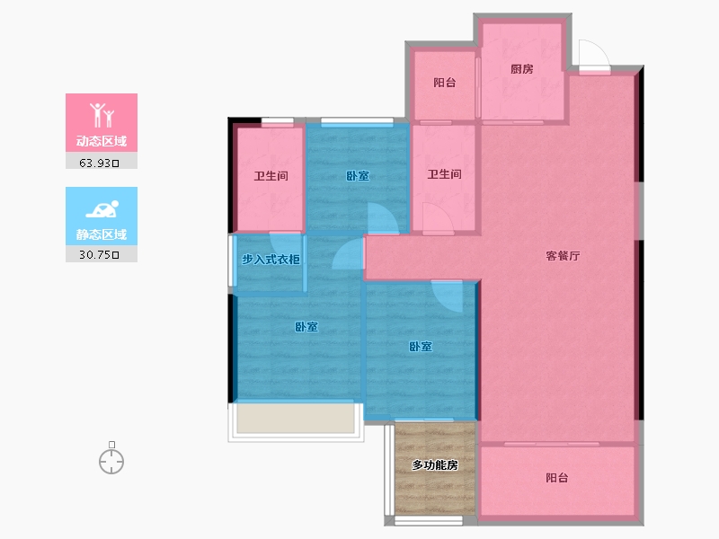 湖南省-衡阳市-合兴中心城-91.48-户型库-动静分区