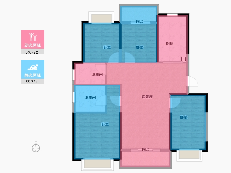 湖北省-武汉市-方岛金茂智慧科学城-114.00-户型库-动静分区