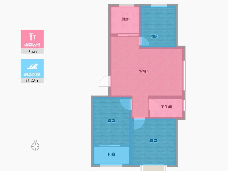 山东省-潍坊市-北辰白鹭湾-81.21-户型库-动静分区