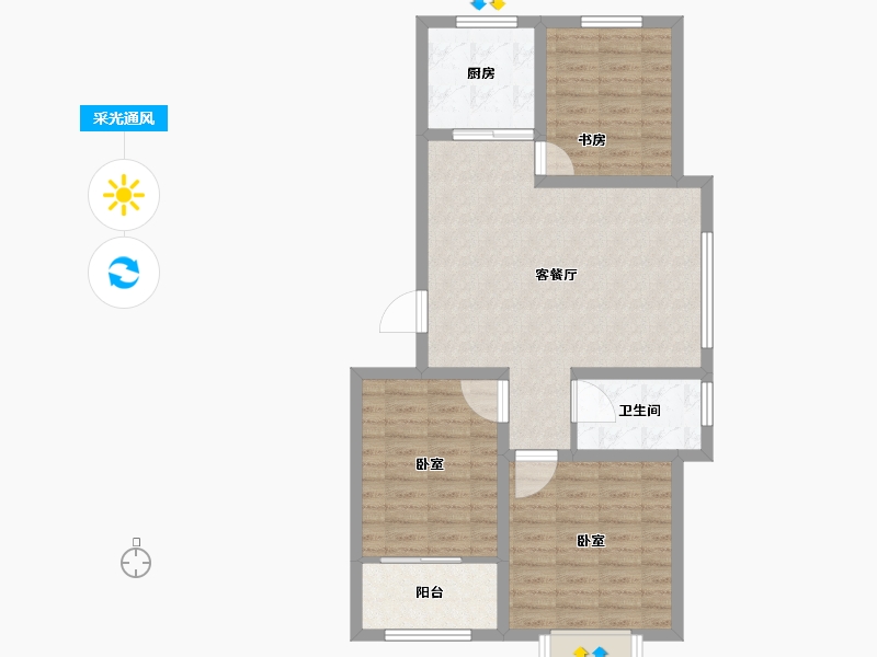 山东省-潍坊市-北辰白鹭湾-81.21-户型库-采光通风