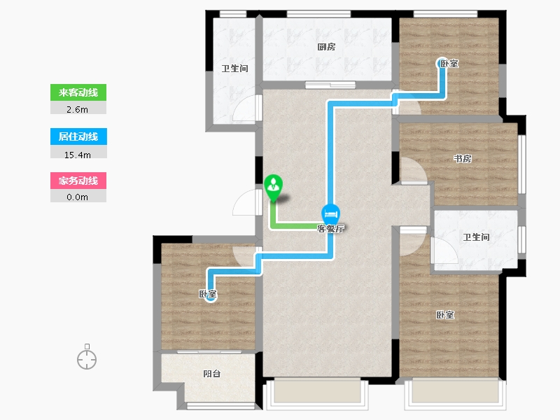 山东省-潍坊市-霞飞6号-114.00-户型库-动静线