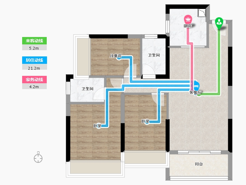 广东省-广州市-海伦湾-74.73-户型库-动静线