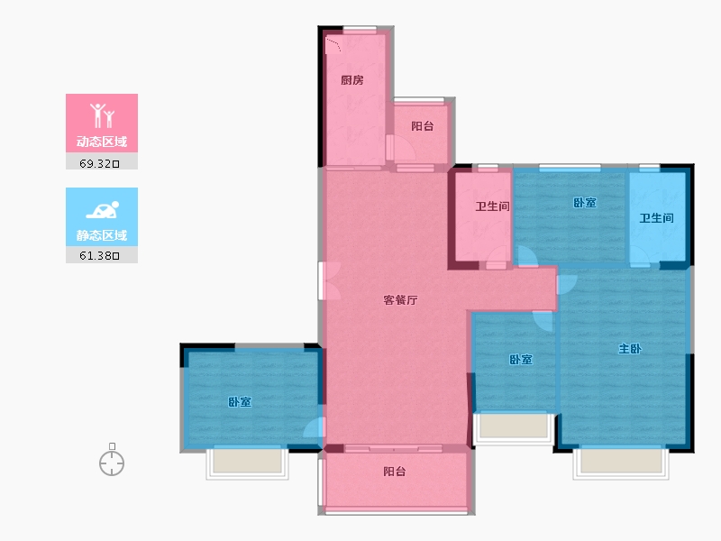 广东省-佛山市-佛山恒大御湖湾-117.99-户型库-动静分区