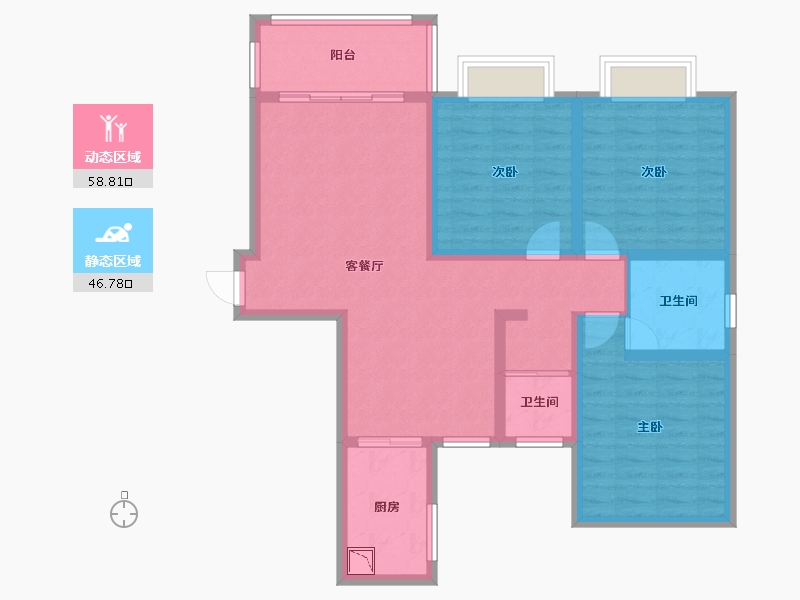 湖南省-湘潭市-九华新城-93.47-户型库-动静分区