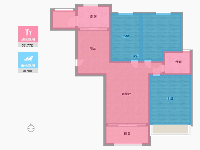 安徽省-蚌埠市-百合燕山公馆-82.00-户型库-动静分区