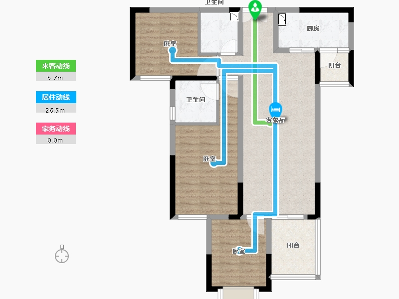 湖北省-宜昌市-宜昌中心天宸府-89.05-户型库-动静线