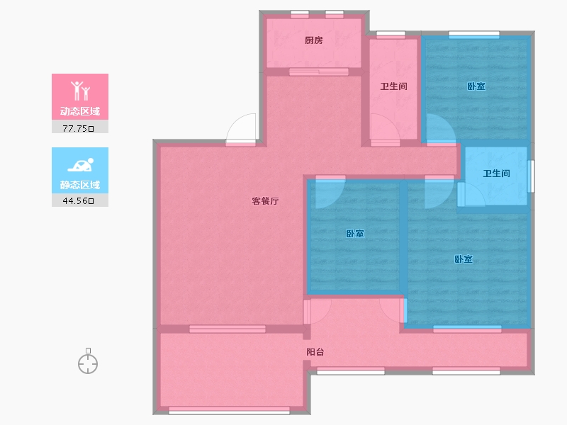 河南省-开封市-亿乘·帝湖世家-108.00-户型库-动静分区