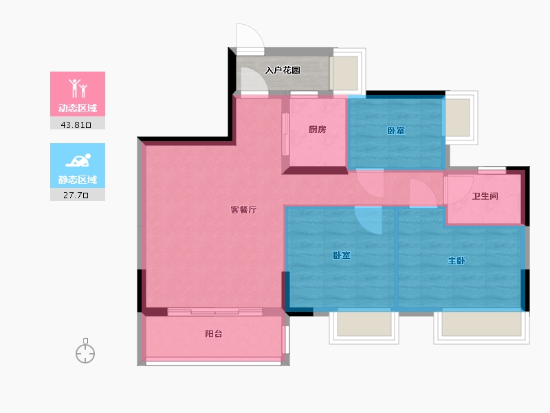 广东省-广州市-锦绣一方-66.90-户型库-动静分区