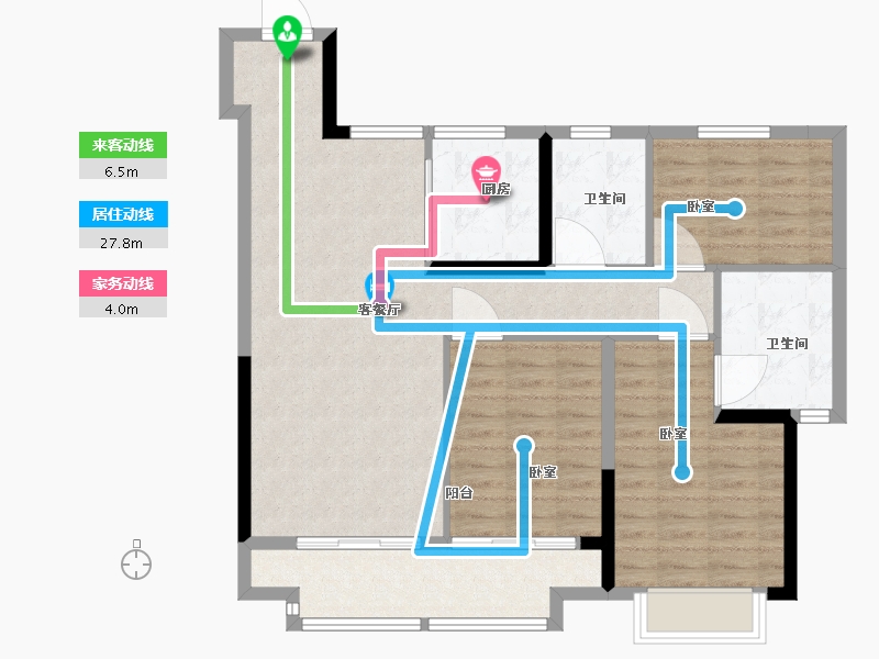 湖北省-武汉市-新城桃李郡-92.23-户型库-动静线