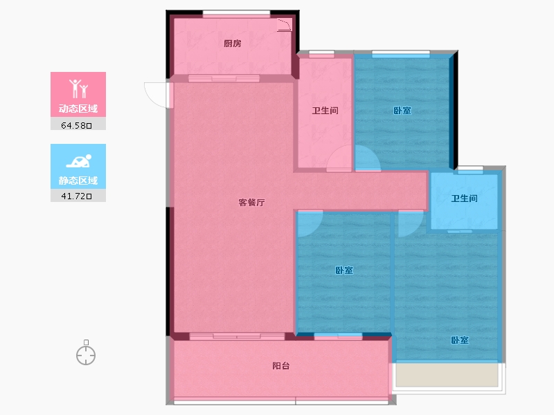 湖北省-十堰市-中瑞领航城二期-97.08-户型库-动静分区