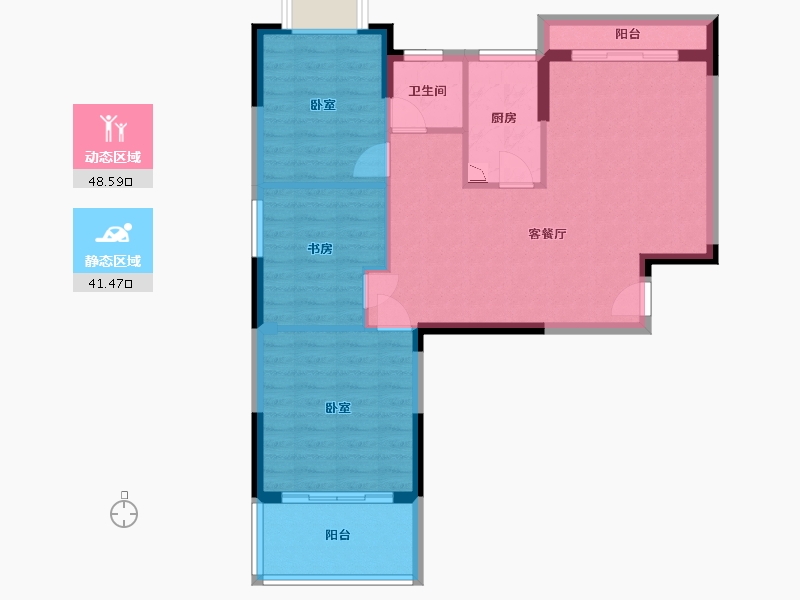 湖北省-武汉市-荷风雅居二期-81.37-户型库-动静分区