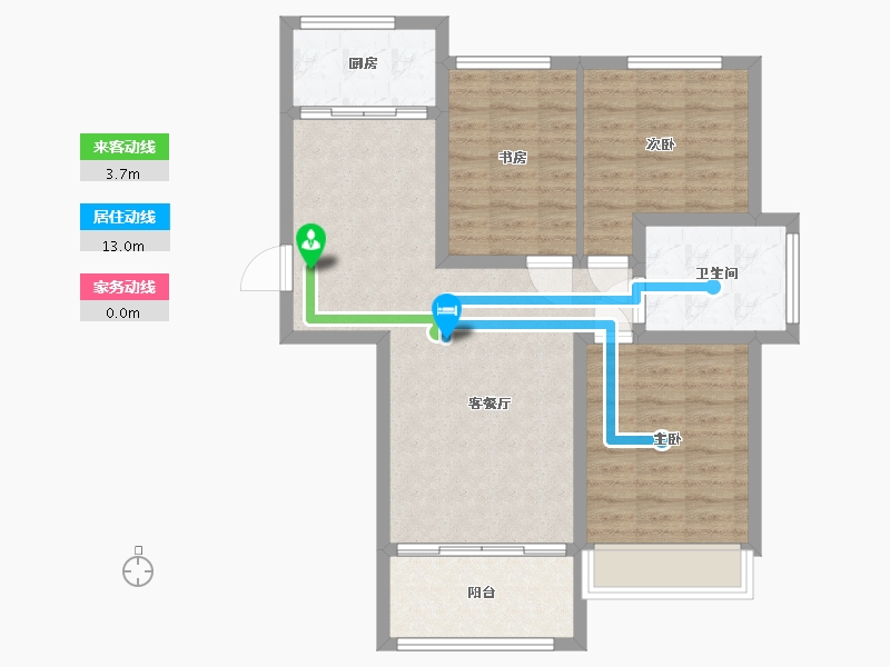 安徽省-蚌埠市-百合燕山公馆-82.09-户型库-动静线