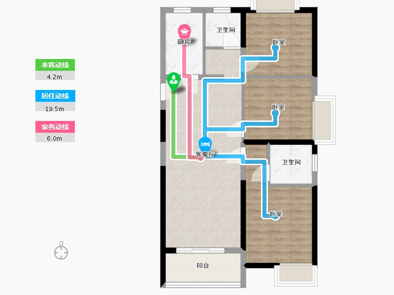 湖北省-武汉市-城投丰山府-76.82-户型库-动静线