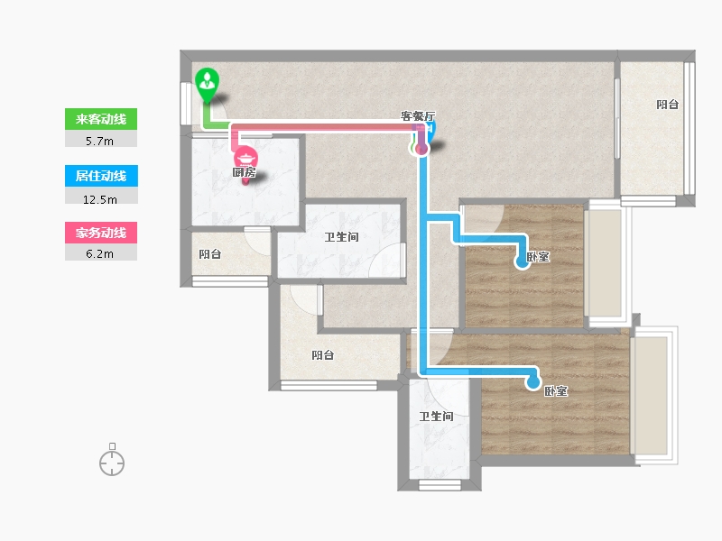 广东省-广州市-龙光天曜-74.01-户型库-动静线