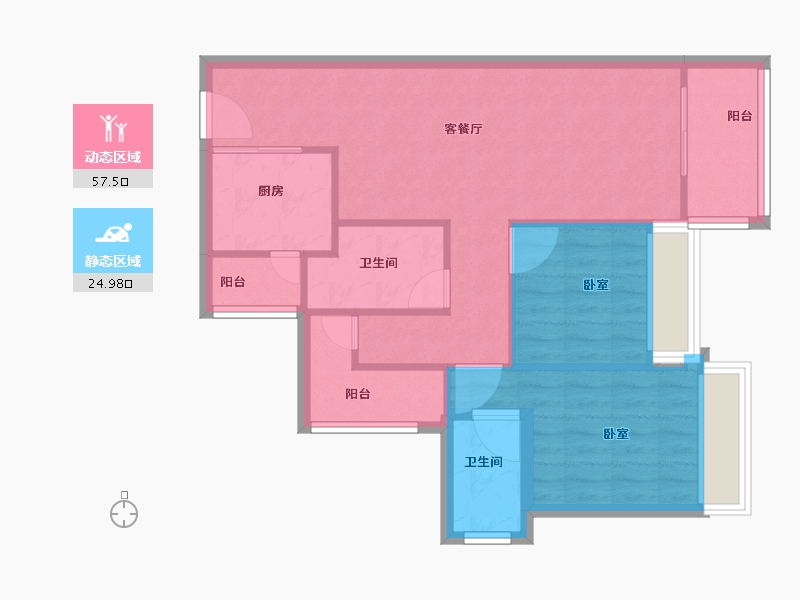 广东省-广州市-龙光天曜-74.01-户型库-动静分区