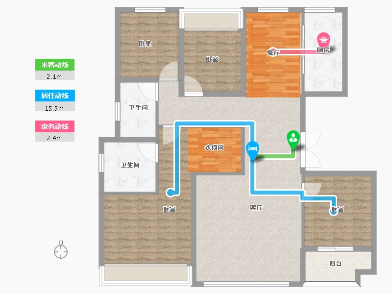 河南省-信阳市-信阳湖畔人家-132.01-户型库-动静线