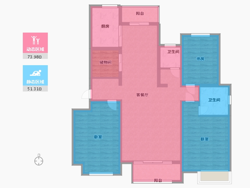 河南省-许昌市-建业北海森林半岛-112.20-户型库-动静分区