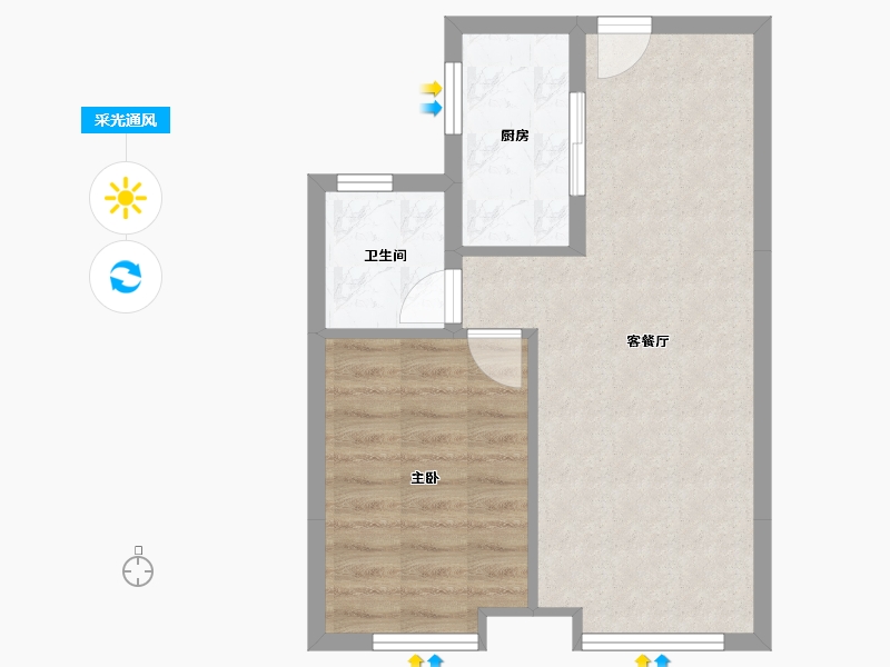 福建省-厦门市-首开龙湖春江彼岸-48.21-户型库-采光通风