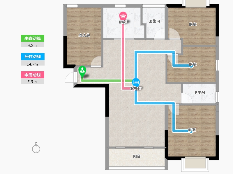 湖北省-十堰市-东方一品-98.81-户型库-动静线