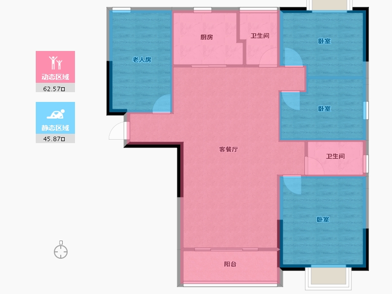 湖北省-十堰市-东方一品-98.81-户型库-动静分区