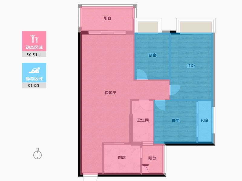 广东省-广州市-锦绣一方-73.00-户型库-动静分区