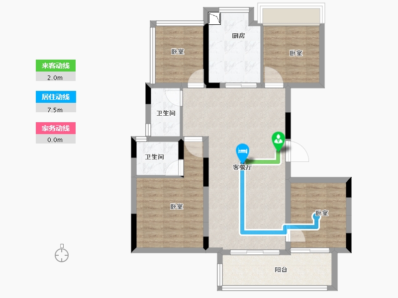 广东省-广州市-保利紫山花园-88.00-户型库-动静线