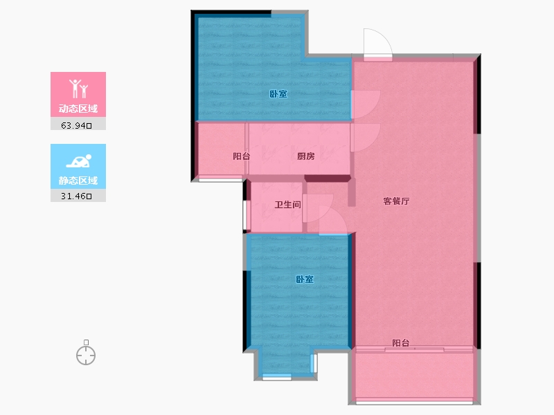 湖北省-十堰市-东方一品-87.00-户型库-动静分区