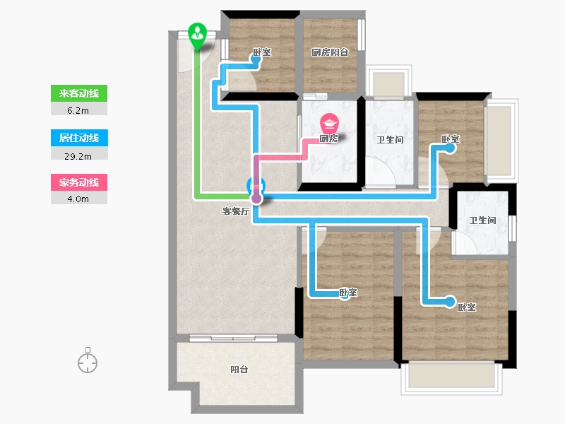 广东省-湛江市-硕基一品-91.74-户型库-动静线