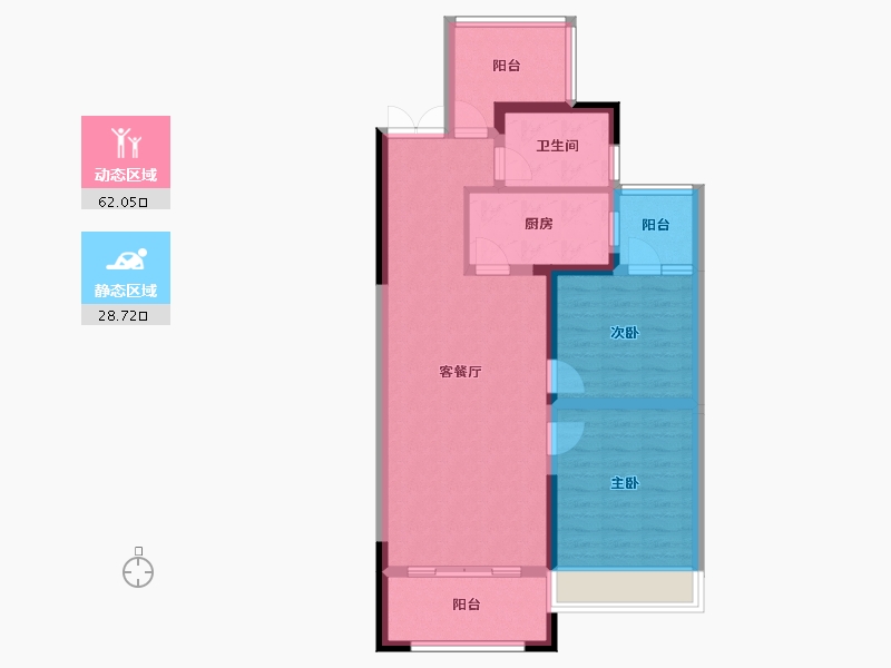 湖南省-湘潭市-湘潭万达广场（万达华府）-80.88-户型库-动静分区