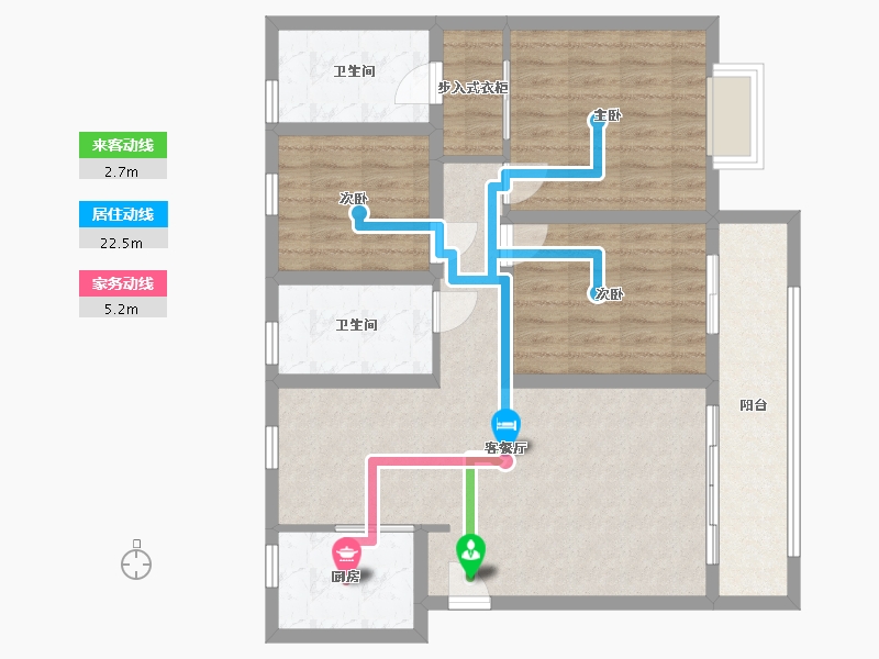 山东省-烟台市-融创迩海-91.97-户型库-动静线