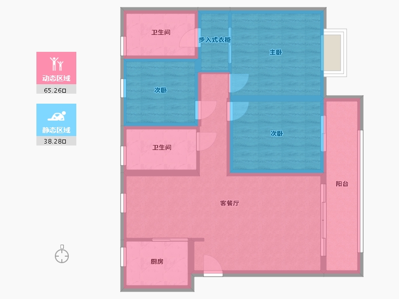 山东省-烟台市-融创迩海-91.97-户型库-动静分区