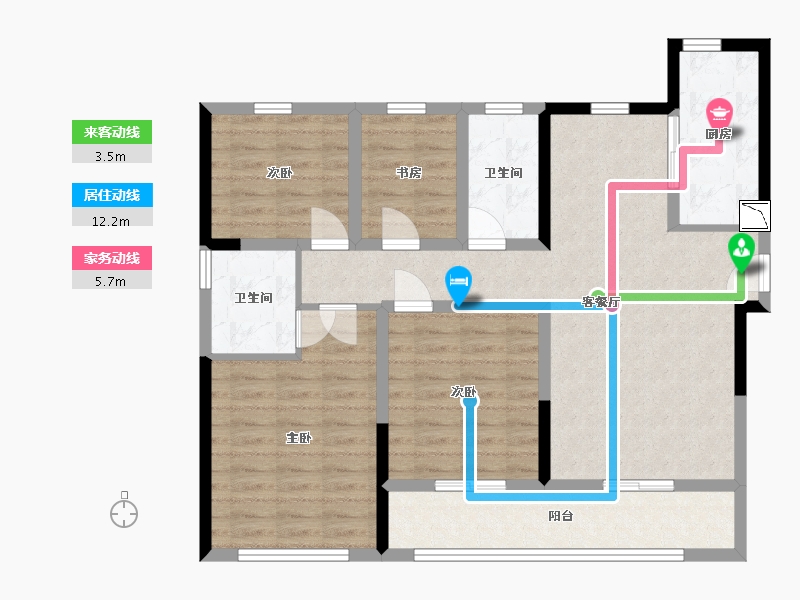 河北省-石家庄市-保利堂悦-96.34-户型库-动静线