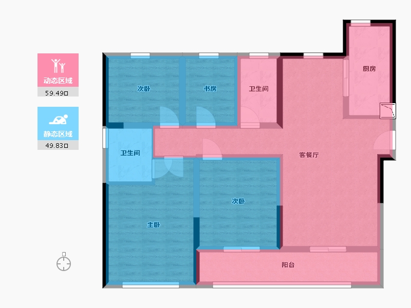 河北省-石家庄市-保利堂悦-96.34-户型库-动静分区