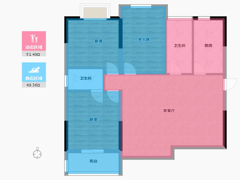 湖北省-十堰市-东方一品-91.52-户型库-动静分区