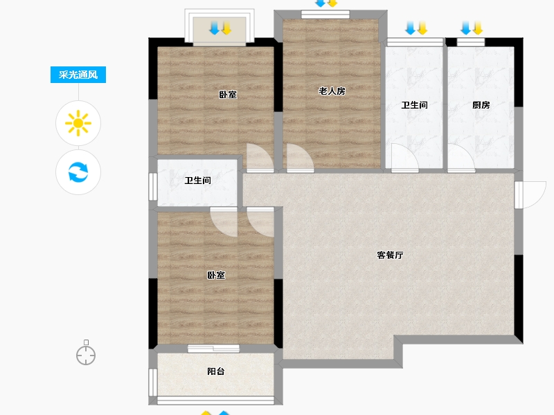 湖北省-十堰市-东方一品-91.52-户型库-采光通风