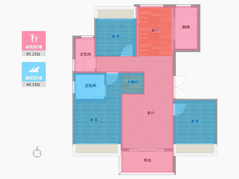 河南省-信阳市-信阳湖畔人家-100.01-户型库-动静分区