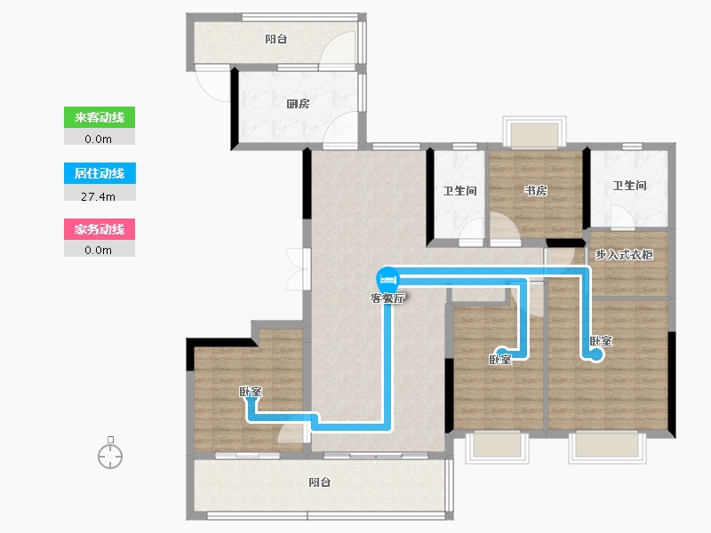 湖北省-宜昌市-恒大华府-142.24-户型库-动静线