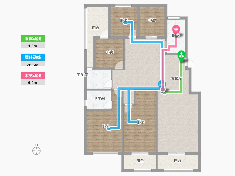 河南省-开封市-宝业龙湖御城-136.00-户型库-动静线