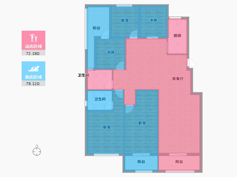 河南省-开封市-宝业龙湖御城-136.00-户型库-动静分区